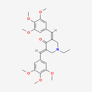 (3Z,5E)-1-ethyl-3,5-bis[(3,4,5-trimethoxyphenyl)methylidene]piperidin-4-one - 