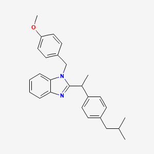1-(4-methoxybenzyl)-2-{1-[4-(2-methylpropyl)phenyl]ethyl}-1H-benzimidazole - 