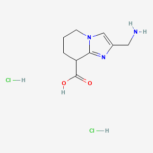 2-(aminomethyl)-5H,6H,7H,8H-imidazo[1,2-a]pyridine-8-carboxylicaciddihydrochloride - 
