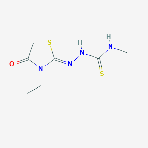 1-methyl-3-[(Z)-(4-oxo-3-prop-2-enyl-1,3-thiazolidin-2-ylidene)amino]thiourea - 
