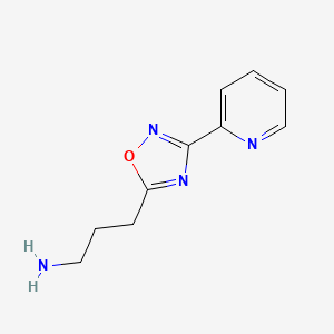 3-(3-(Pyridin-2-yl)-1,2,4-oxadiazol-5-yl)propan-1-amine - 
