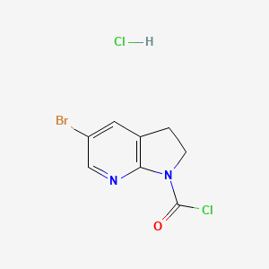 5-bromo-1H,2H,3H-pyrrolo[2,3-b]pyridine-1-carbonylchloridehydrochloride - 