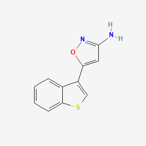 5-(Benzo[b]thiophen-3-yl)isoxazol-3-amine - 