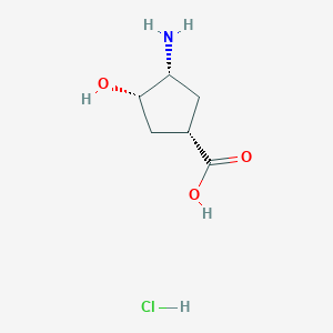 (1S,3R,4S)-3-amino-4-hydroxycyclopentane-1-carboxylicacidhydrochloride - 