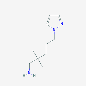 2,2-Dimethyl-5-(1h-pyrazol-1-yl)pentan-1-amine - 