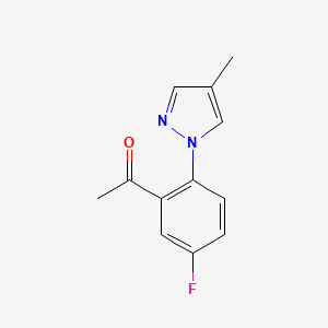 1-(5-Fluoro-2-(4-methyl-1h-pyrazol-1-yl)phenyl)ethan-1-one - 