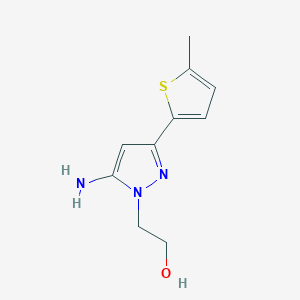 2-(5-Amino-3-(5-methylthiophen-2-yl)-1h-pyrazol-1-yl)ethan-1-ol - 