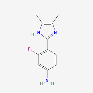 4-(4,5-dimethyl-1H-imidazol-2-yl)-3-fluoroaniline - 