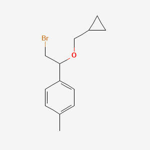 1-(2-Bromo-1-(cyclopropylmethoxy)ethyl)-4-methylbenzene - 