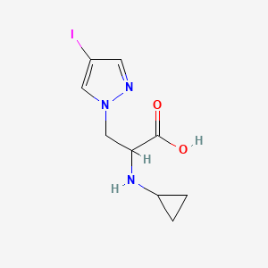 2-(Cyclopropylamino)-3-(4-iodo-1h-pyrazol-1-yl)propanoic acid - 