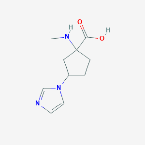 3-(1H-imidazol-1-yl)-1-(methylamino)cyclopentane-1-carboxylic acid - 