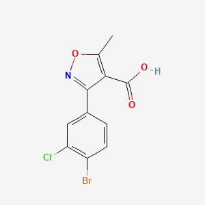 3-(4-Bromo-3-chlorophenyl)-5-methylisoxazole-4-carboxylic acid - 