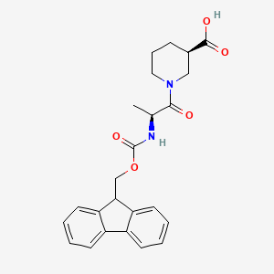 (R)-1-((((9H-Fluoren-9-yl)methoxy)carbonyl)-L-alanyl)piperidine-3-carboxylic acid - 