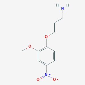 3-(2-Methoxy-4-nitrophenoxy)propan-1-amine - 