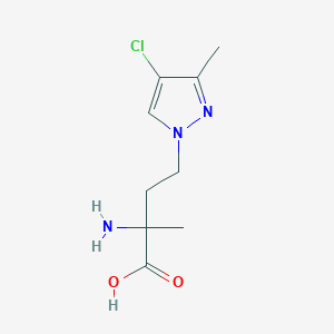 2-Amino-4-(4-chloro-3-methyl-1h-pyrazol-1-yl)-2-methylbutanoic acid - 