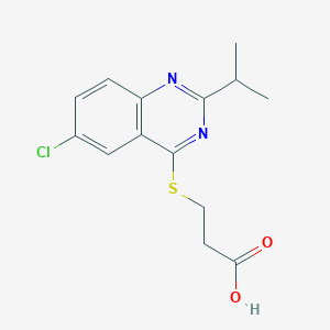 3-{[6-Chloro-2-(propan-2-yl)quinazolin-4-yl]sulfanyl}propanoic acid - 