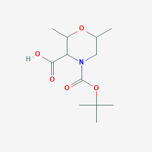 4-[(Tert-butoxy)carbonyl]-2,6-dimethylmorpholine-3-carboxylic acid - 