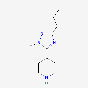 4-(1-Methyl-3-propyl-1h-1,2,4-triazol-5-yl)piperidine - 