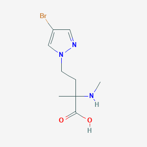 4-(4-Bromo-1h-pyrazol-1-yl)-2-methyl-2-(methylamino)butanoic acid - 