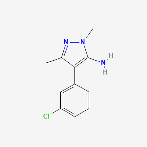 4-(3-Chlorophenyl)-1,3-dimethyl-1h-pyrazol-5-amine - 