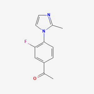 1-(3-Fluoro-4-(2-methyl-1h-imidazol-1-yl)phenyl)ethan-1-one - 