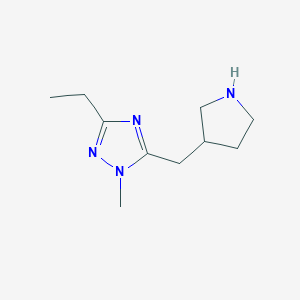 3-Ethyl-1-methyl-5-(pyrrolidin-3-ylmethyl)-1h-1,2,4-triazole - 