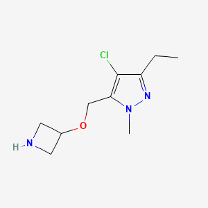5-((Azetidin-3-yloxy)methyl)-4-chloro-3-ethyl-1-methyl-1h-pyrazole - 