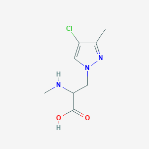 3-(4-Chloro-3-methyl-1h-pyrazol-1-yl)-2-(methylamino)propanoic acid - 
