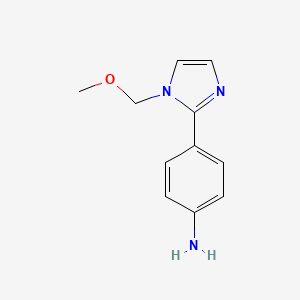 4-(1-(Methoxymethyl)-1h-imidazol-2-yl)aniline - 