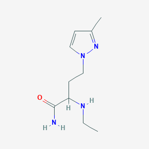 2-(Ethylamino)-4-(3-methyl-1h-pyrazol-1-yl)butanamide - 