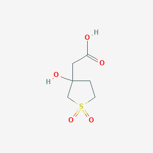 2-(3-Hydroxy-1,1-dioxidotetrahydrothiophen-3-yl)acetic acid - 