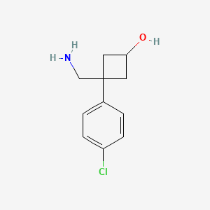 3-(Aminomethyl)-3-(4-chlorophenyl)cyclobutan-1-ol - 