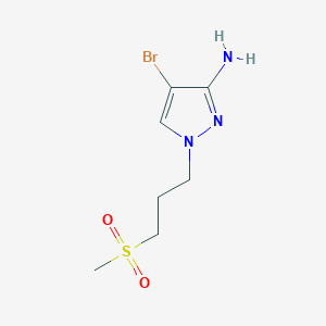 4-Bromo-1-(3-(methylsulfonyl)propyl)-1h-pyrazol-3-amine - 