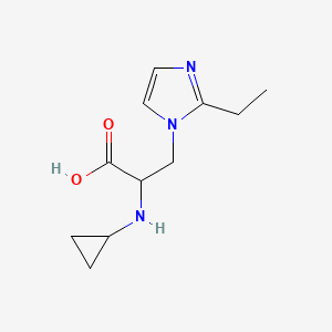 2-(Cyclopropylamino)-3-(2-ethyl-1h-imidazol-1-yl)propanoic acid - 