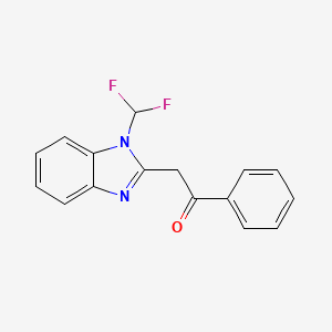 2-[1-(difluoromethyl)-1H-benzimidazol-2-yl]-1-phenylethanone - 852940-48-8
