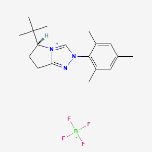 (R)-5-(tert-Butyl)-2-mesityl-6,7-dihydro-5H-pyrrolo[2,1-c][1,2,4]triazol-2-ium tetrafluoroborate - 