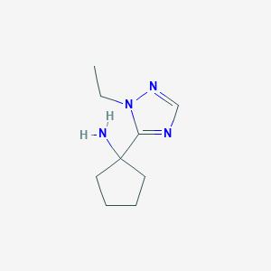 1-(1-Ethyl-1h-1,2,4-triazol-5-yl)cyclopentan-1-amine - 