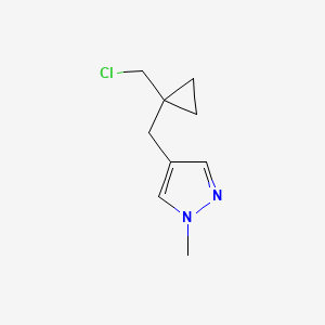 4-((1-(Chloromethyl)cyclopropyl)methyl)-1-methyl-1h-pyrazole - 