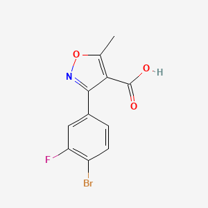 3-(4-Bromo-3-fluorophenyl)-5-methylisoxazole-4-carboxylic acid - 
