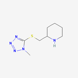 2-(((1-Methyl-1h-tetrazol-5-yl)thio)methyl)piperidine - 