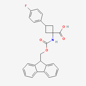 1-((((9H-Fluoren-9-yl)methoxy)carbonyl)amino)-3-(4-fluorophenyl)cyclobutane-1-carboxylic acid - 