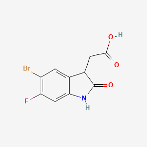 2-(5-Bromo-6-fluoro-2-oxoindolin-3-yl)acetic acid - 