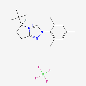 (S)-5-(tert-Butyl)-2-mesityl-6,7-dihydro-5H-pyrrolo[2,1-c][1,2,4]triazol-2-ium tetrafluoroborate - 