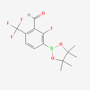 2-Fluoro-3-(4,4,5,5-tetramethyl-1,3,2-dioxaborolan-2-yl)-6-(trifluoromethyl)benzaldehyde - 