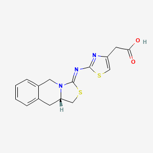 4-Thiazoleacetic acid, 2-((1,5,10,10a-tetrahydro-3H-thiazolo(3,4-b)isoquinolin-3-ylidene)amino)-, (S)- - 80066-81-5