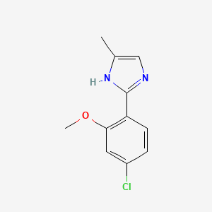2-(4-Chloro-2-methoxyphenyl)-5-methyl-1H-imidazole - 