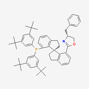 (R)-4-Benzyl-2-((S)-7'-(bis(3,5-di-tert-butylphenyl)phosphaneyl)-2,2',3,3'-tetrahydro-1,1'-spirobi[inden]-7-yl)-4,5-dihydrooxazole - 