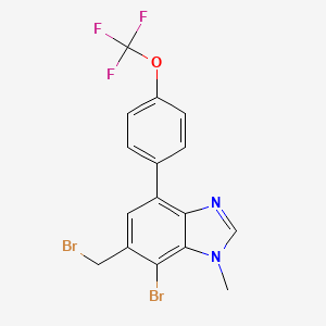 7-Bromo-6-(bromomethyl)-1-methyl-4-[4-(trifluoromethoxy)phenyl]-1H-benzo[d]imidazole - 