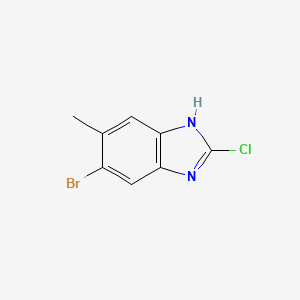 5-Bromo-2-chloro-6-methyl-1H-benzo[d]imidazole - 