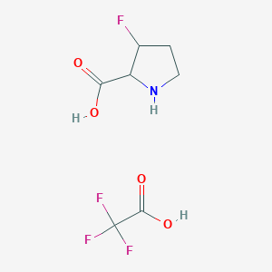 (2R,3S)-3-fluoropyrrolidine-2-carboxylic acid trifluoroacetic acid - 